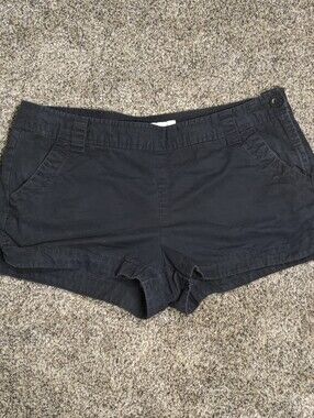 Women’s Black Cotton Casual Shorts